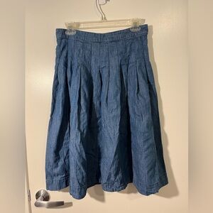 J. Crew Blue Midi Skirt